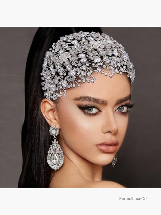 Handmade Crystal Wedding Headpiece - Rhinestone Bridal Hair Band